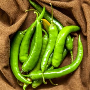 photo of green chilis representing baklouti green chili olive oil